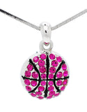 Basketball Crystal Necklace - Large