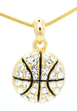 Basketball Crystal Necklace - Large