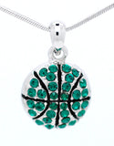 Basketball Crystal Necklace - Large
