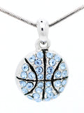 Basketball Crystal Necklace - Large