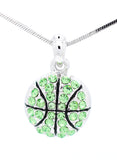 Basketball Crystal Necklace - Large