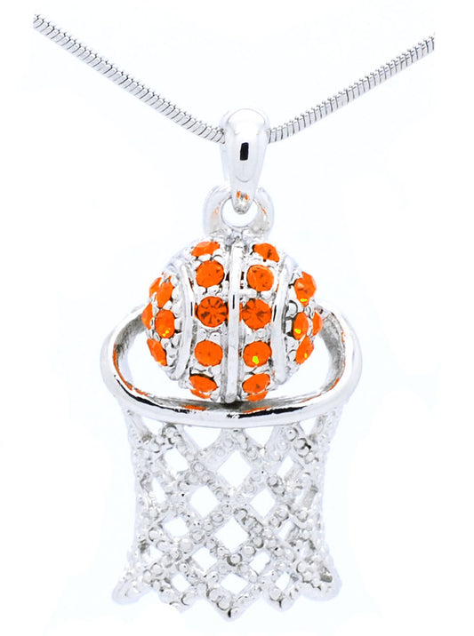 Basketball Hoop Necklace Large - Orange
