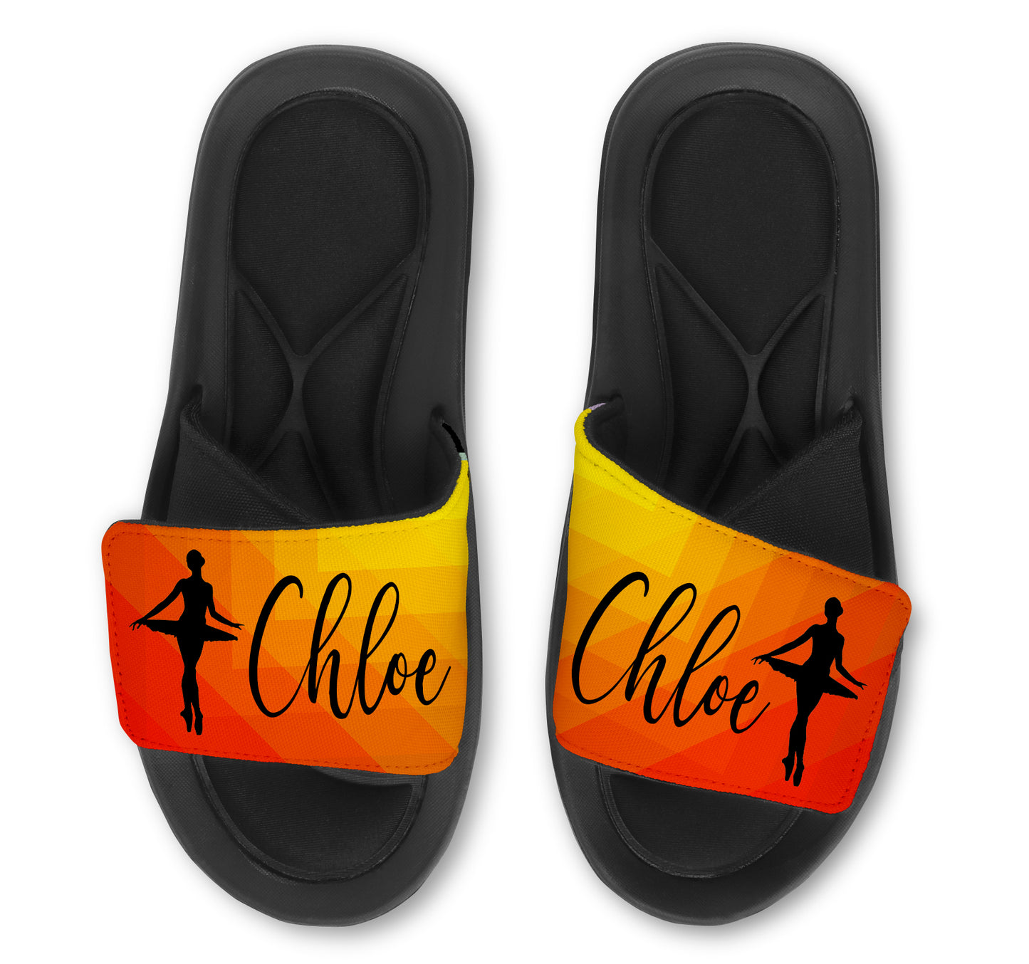 BALLERINA Abstract Custom Slides / Sandals - Choose your Background!