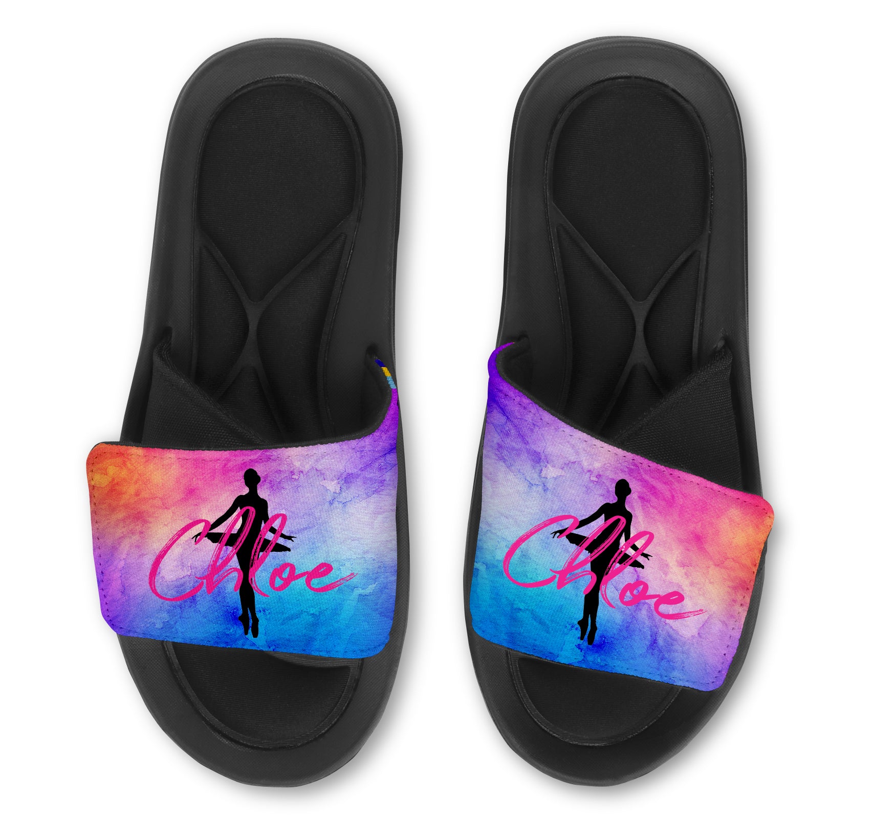 Ballerina Custom Slides / Sandals - Watercolor