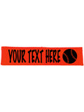 Custom BASEBALL / SOFTBALL Cotton Headband - Flat (Non Sparkle) Letters!