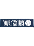 Custom BASEBALL / SOFTBALL Cotton Headband - Flat (Non Sparkle) Letters!
