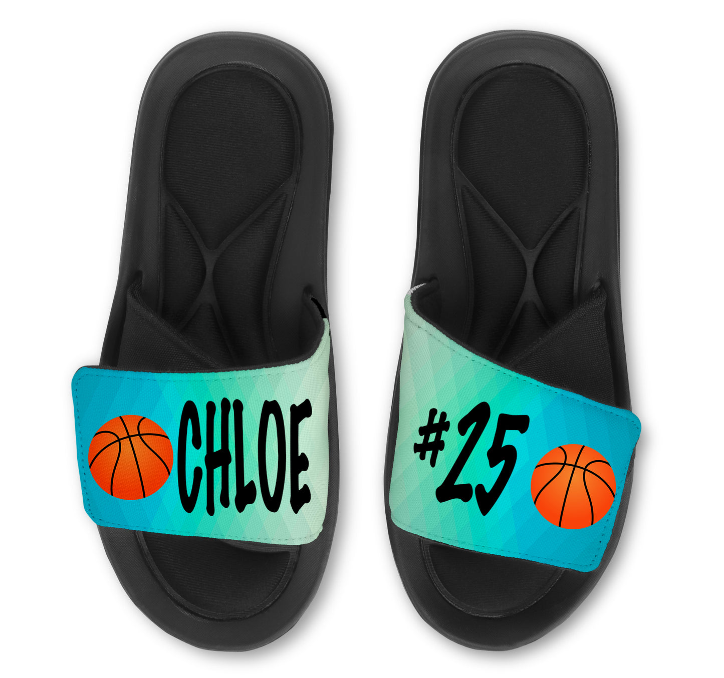 Basketball Abstract Custom Slides / Sandals - Choose your Background!