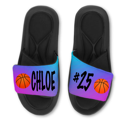 Basketball Abstract Custom Slides / Sandals - Choose your Background!