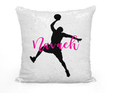 Custom Personalized BASKETBALL PLAYER Sequin Mermaid Flip Pillow