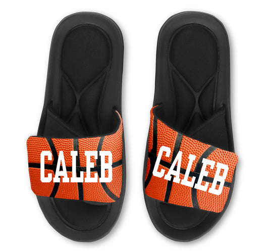 BASKETBALL Slides - Customize with Your Name and/or Number