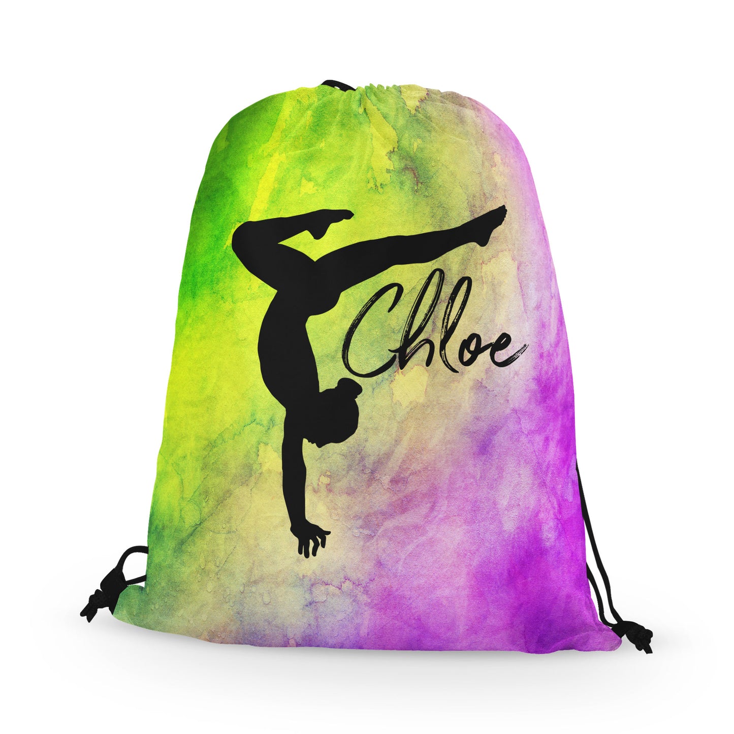 Personalized Gymnast Stag Pose Drawstring Bag, Perfect Gymnast Gift!