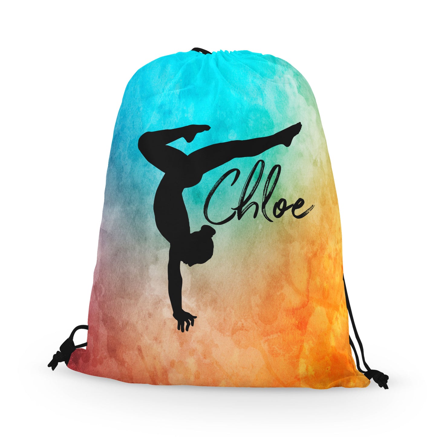 Personalized Gymnast Stag Pose Drawstring Bag, Perfect Gymnast Gift!