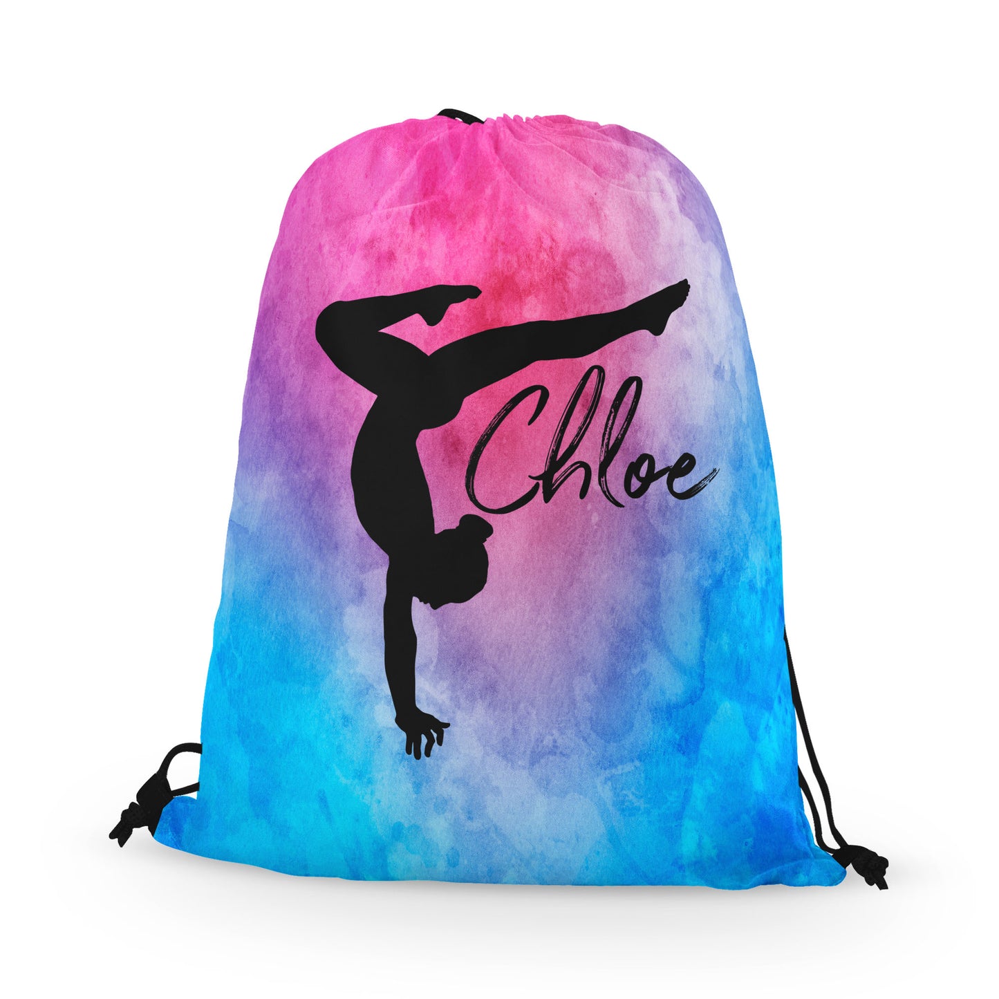 Personalized Gymnast Stag Pose Drawstring Bag, Perfect Gymnast Gift!