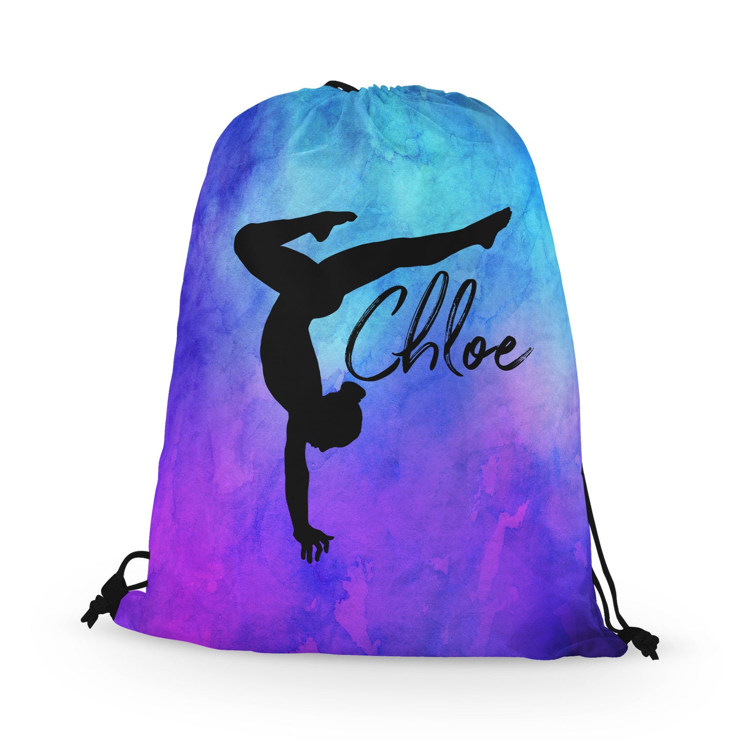 Personalized Gymnast Stag Pose Drawstring Bag, Perfect Gymnast Gift!