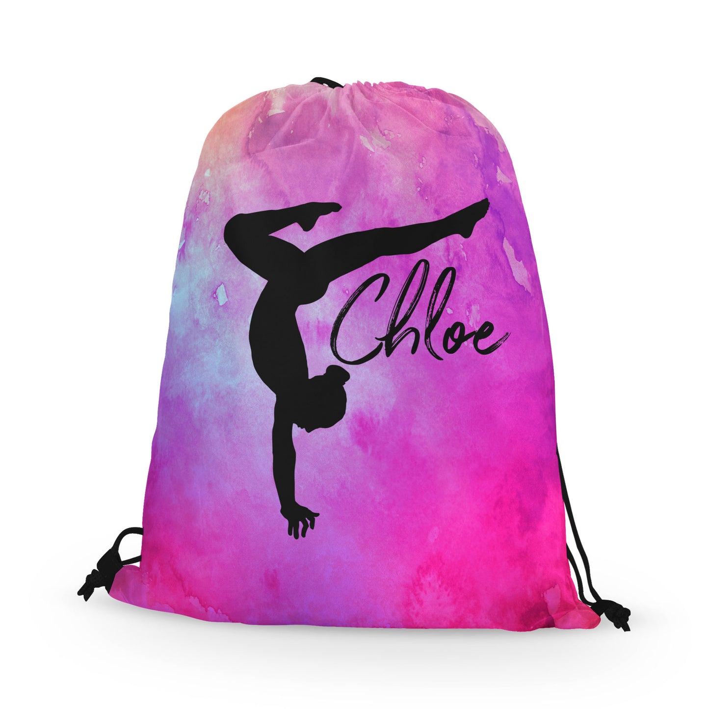 Personalized Gymnast Stag Pose Drawstring Bag, Perfect Gymnast Gift!