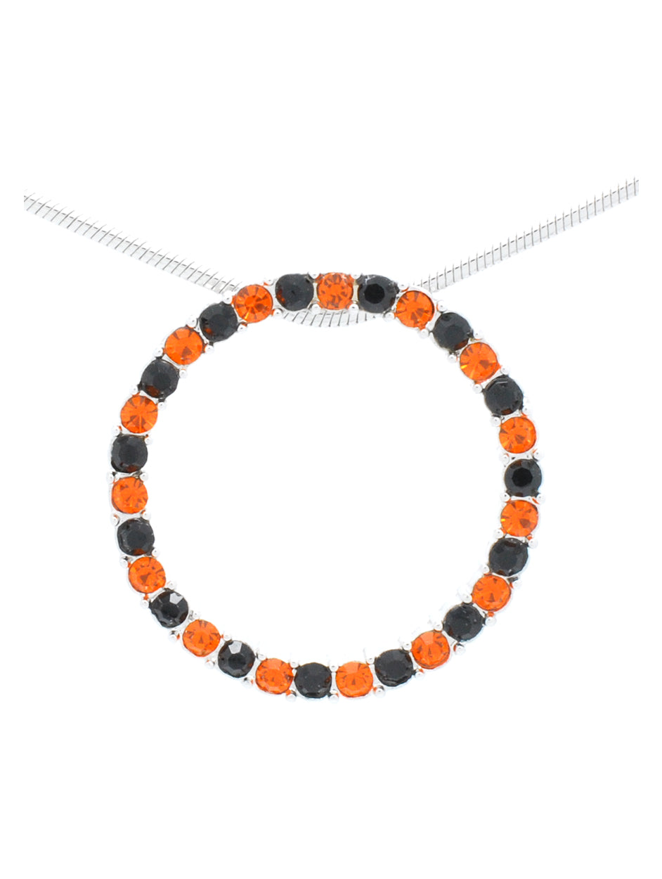 Circle of Life Necklace - Orange/Black