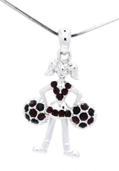 Cheer Necklace - Poms Down - Two Tone