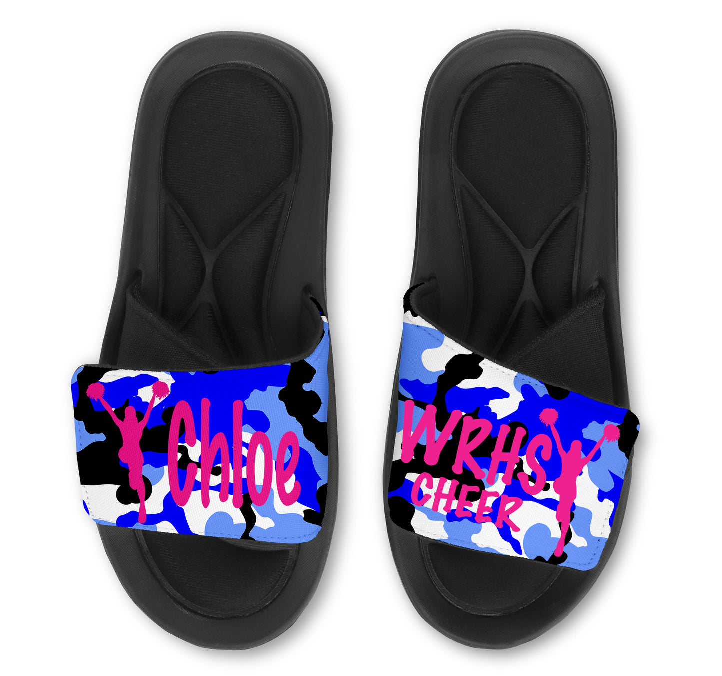 Cheerleading Custom Slides / Sandals - Camo
