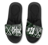 Field Hockey Custom Slides / Sandals - Camo