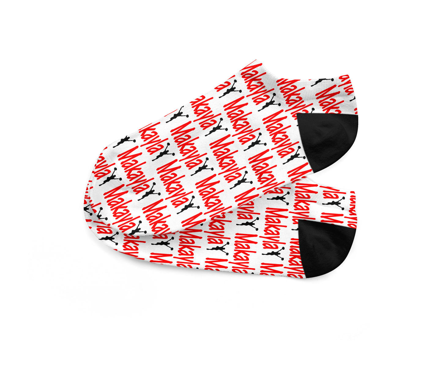 Personalized Cheer Ankle Socks - Fits Sizes 4-10 - Great Team Gift