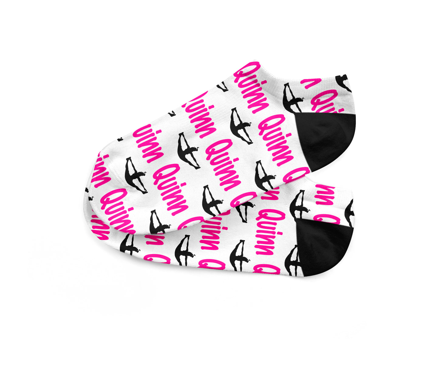 Personalized Cheer Ankle Socks - Fits Sizes 4-10 - Great Team Gift