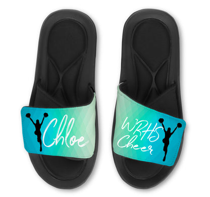 CHEER Abstract Custom Slides / Sandals - Choose your Background!