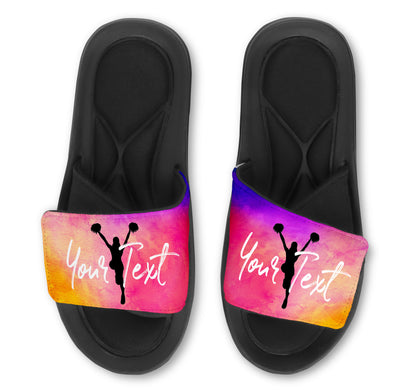 Cheerleading Custom Slides / Sandals - Watercolor