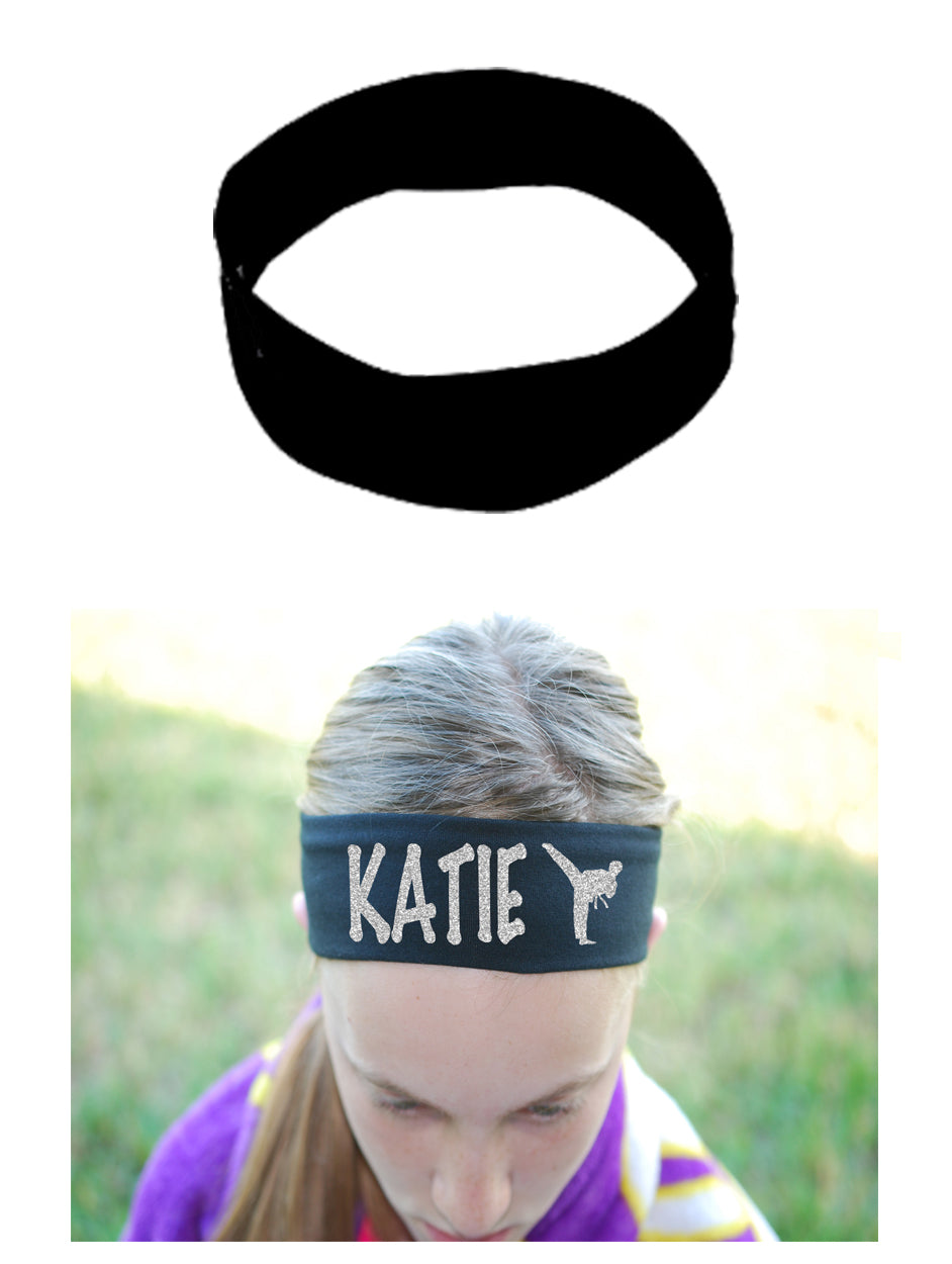 Custom Karate Headband (Cotton/Lycra) - Sparkle Letters!