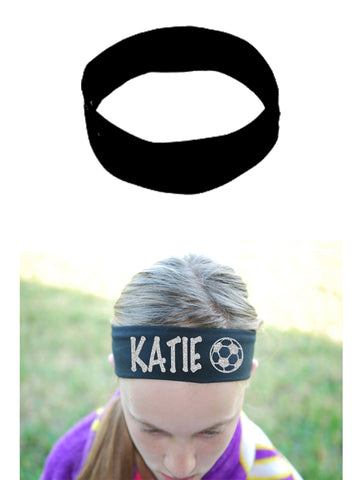 Custom Soccer Headband (Cotton/Lycra) - Sparkle Letters!