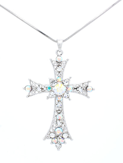Deluxe Lace Cross Necklace - Large