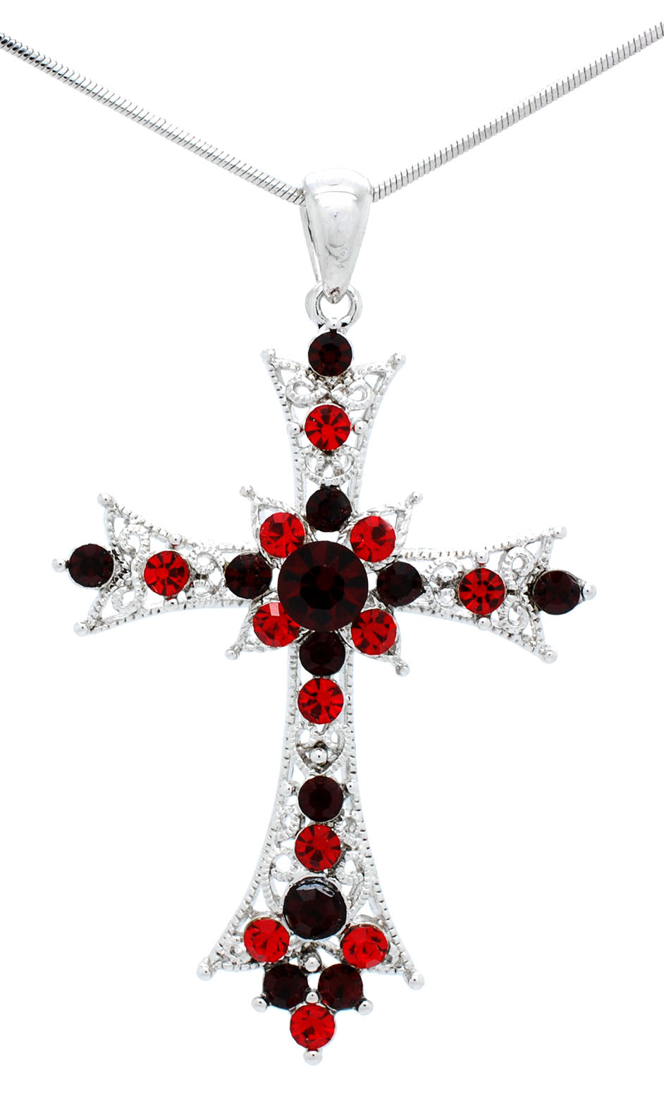 Deluxe Lace Cross Necklace - Large