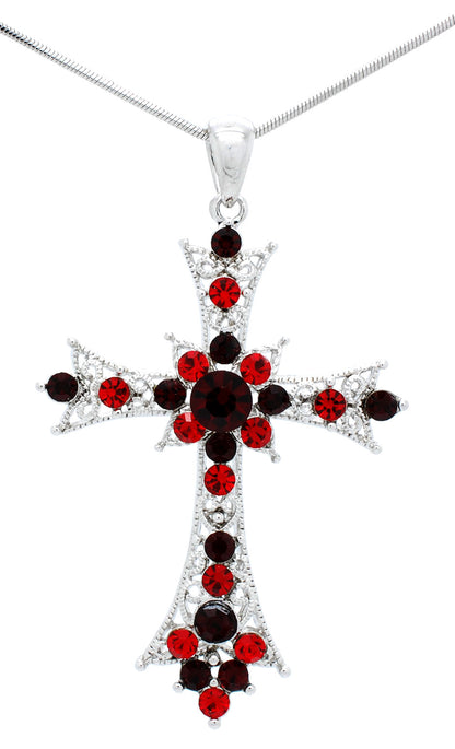 Deluxe Lace Cross Necklace - Large