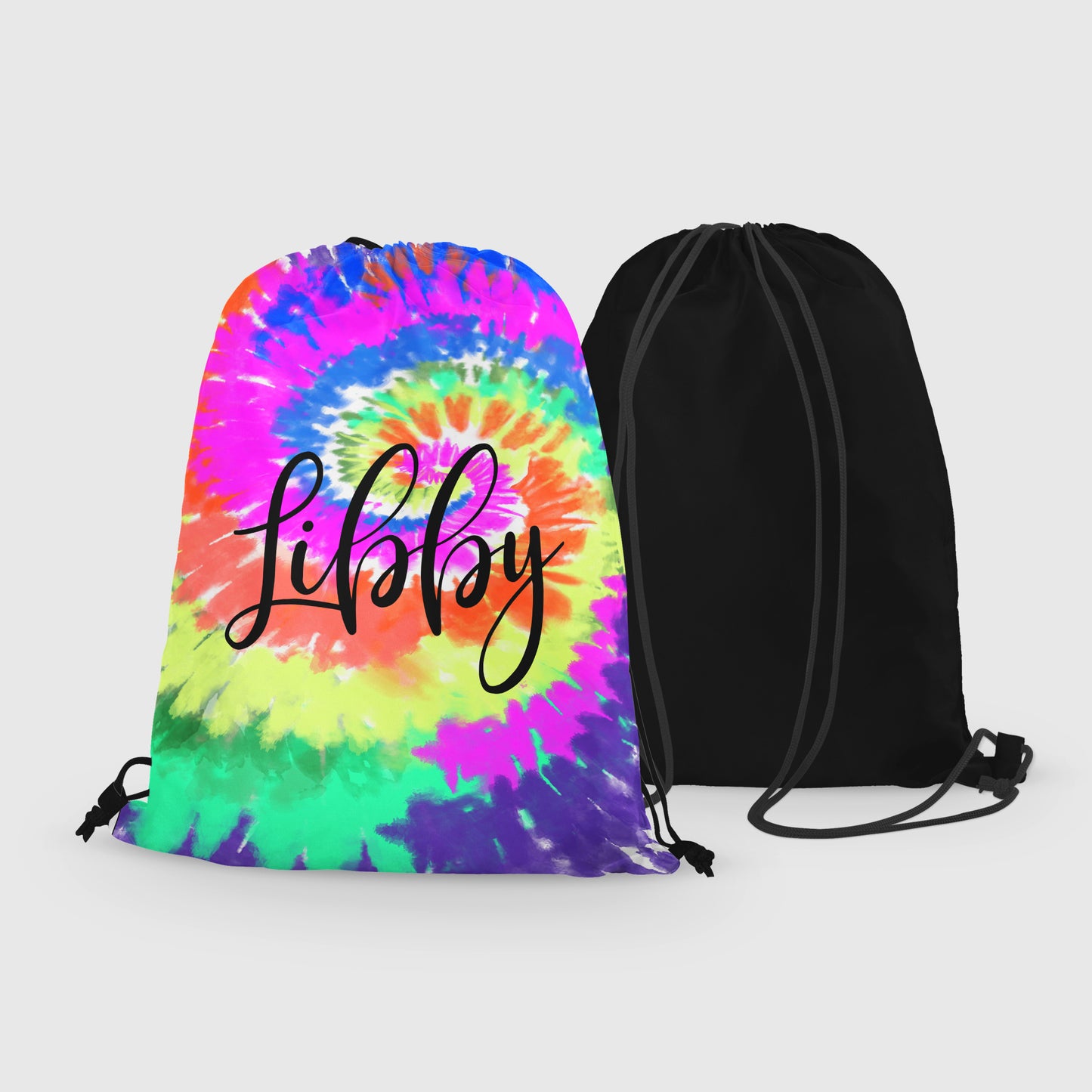 Personalized Tie Dye Drawstring Bag