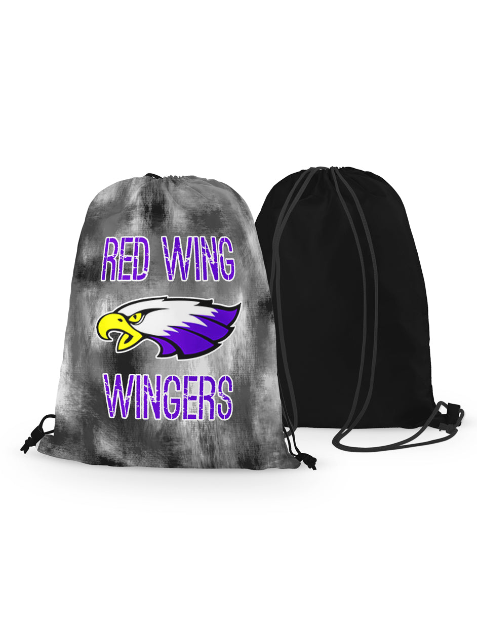 Drawstring Bag - Red Wing Wingers - Marble Background