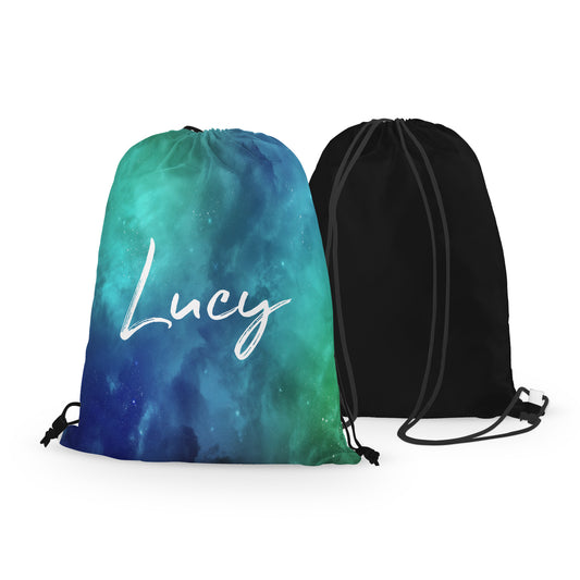 Personalized Space Drawstring Bag