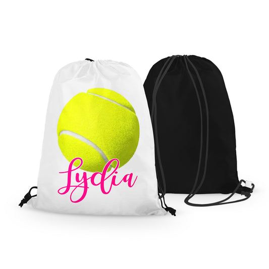 Personalized Tennis Drawstring Bag