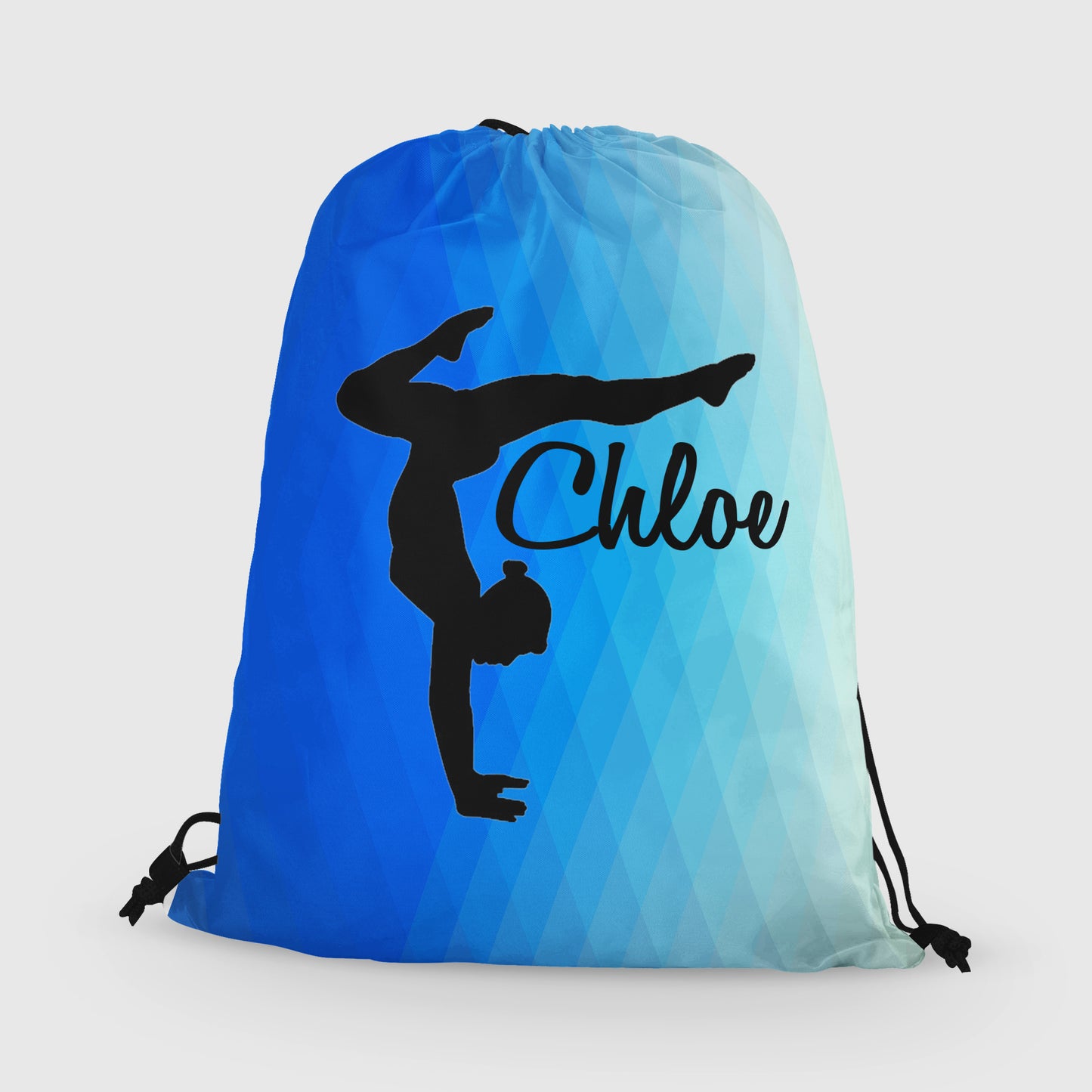 Personalized Gymnast Drawstring Bag, Custom Gymnast Beam Drawstring Backpack Bag