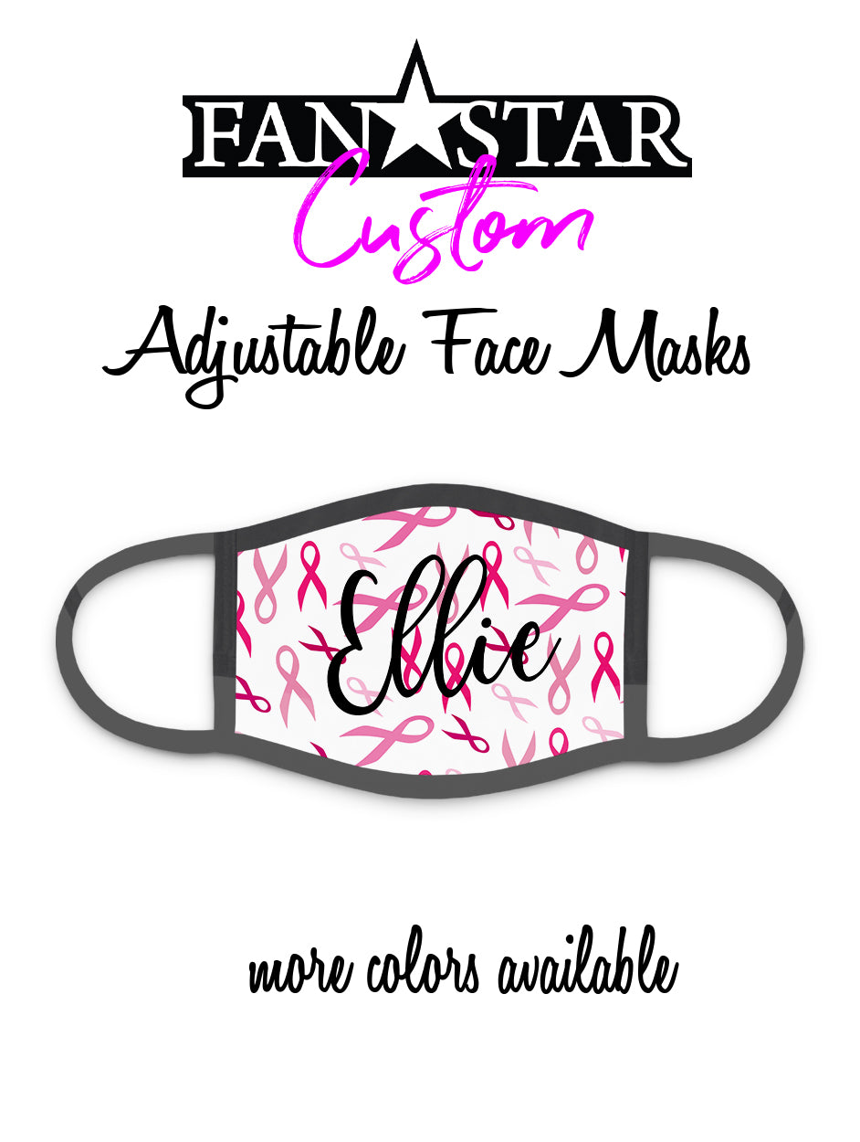 Custom Cancer Awareness Ribbon Face Mask - Add Your Personalization!