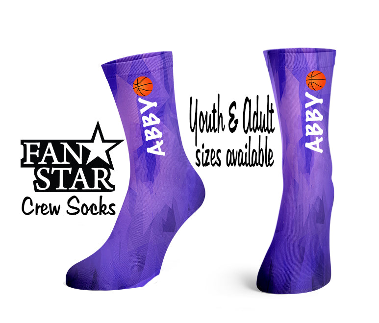 Personalized Prism Basketball Crew Socks