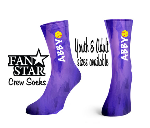 Personalized Prism Softball Crew Socks