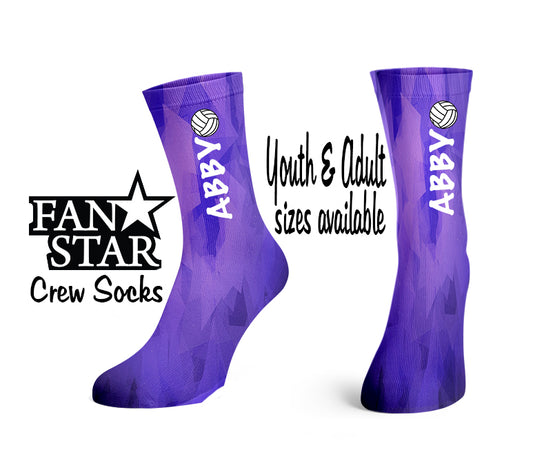 Personalized Prism Volleyball Crew Socks