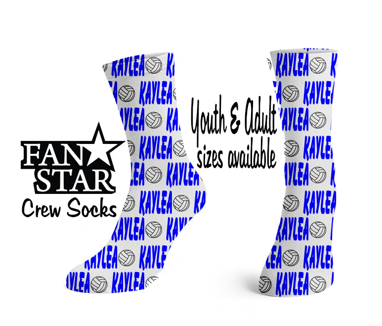 Personalized Volleyball Crew Socks