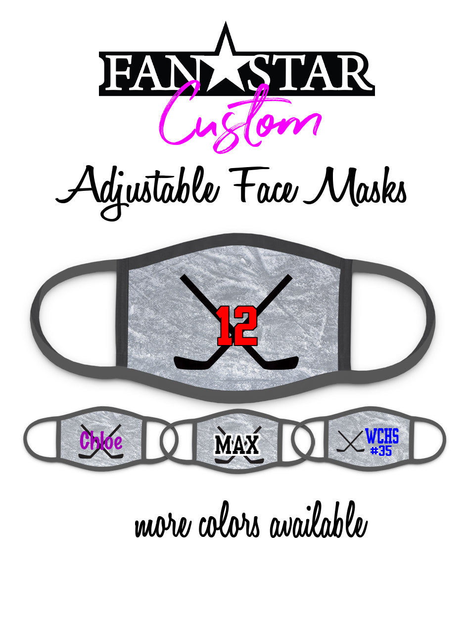 Custom Hockey Face Mask - Hockey Sticks Mask - Add Your Personalization!
