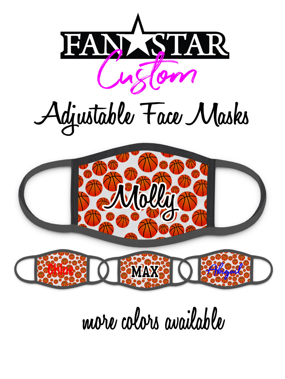 Custom Faux Basketball Face Mask - Add Your Personalization!