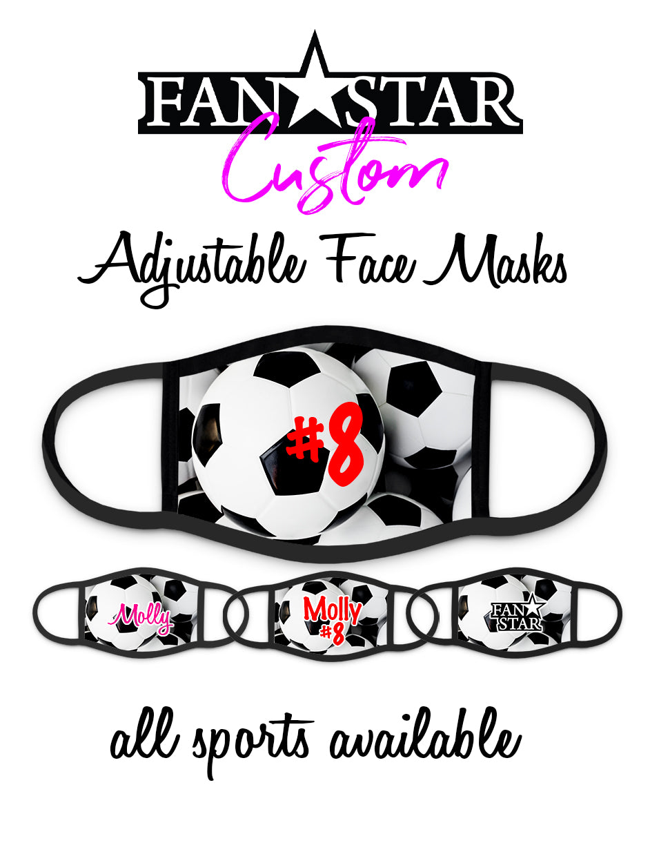 Custom Soccer Face Mask - Soccer Ball Mask - Add Your Personalization!