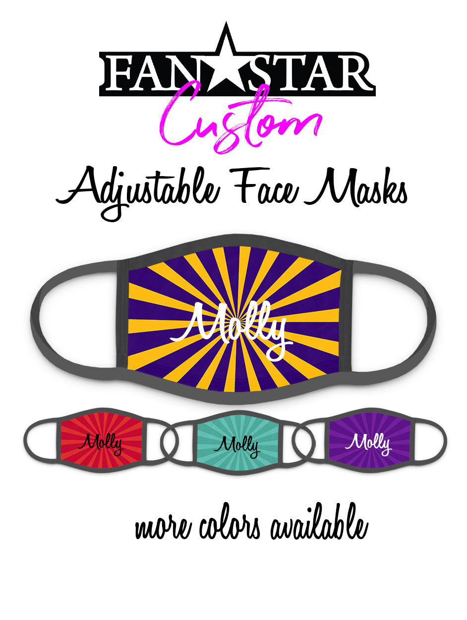 Custom Face Mask - Starburst Background - Add Your Personalization!