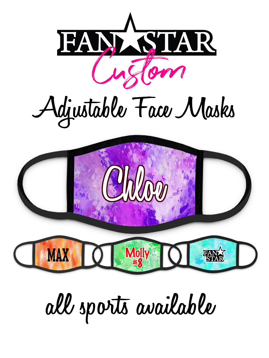 Custom Face Mask - Marble Background - Add Your Personalization!