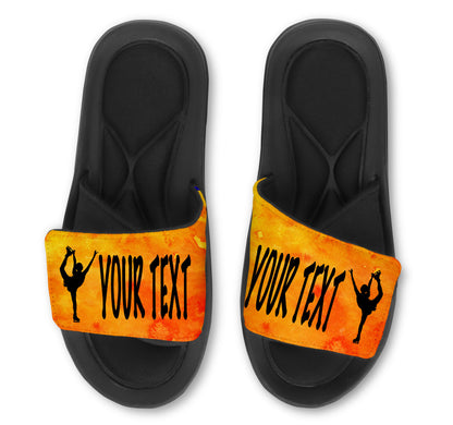 Skater Leg Up Custom Slides / Sandals - Watercolor