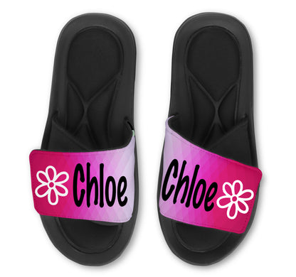 FLOWER Abstract Custom Slides / Sandals - Choose your Background!