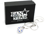 Football Necklace - Large - Two Tone - 18" Chain